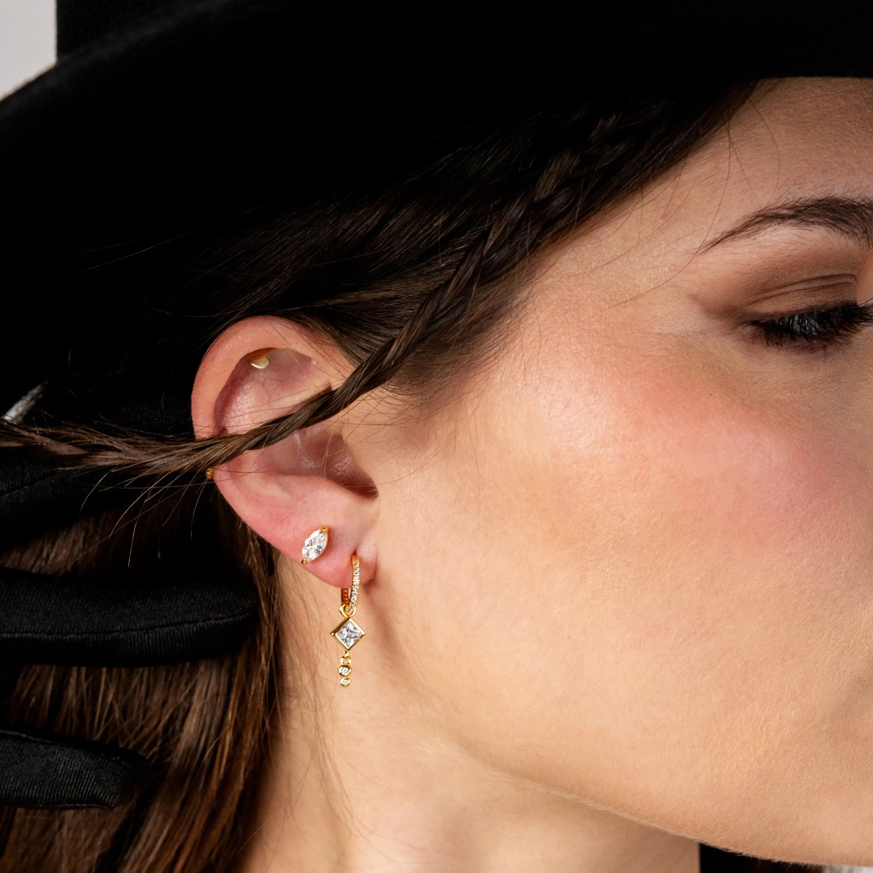 Athena Huggie Hoop Earrings