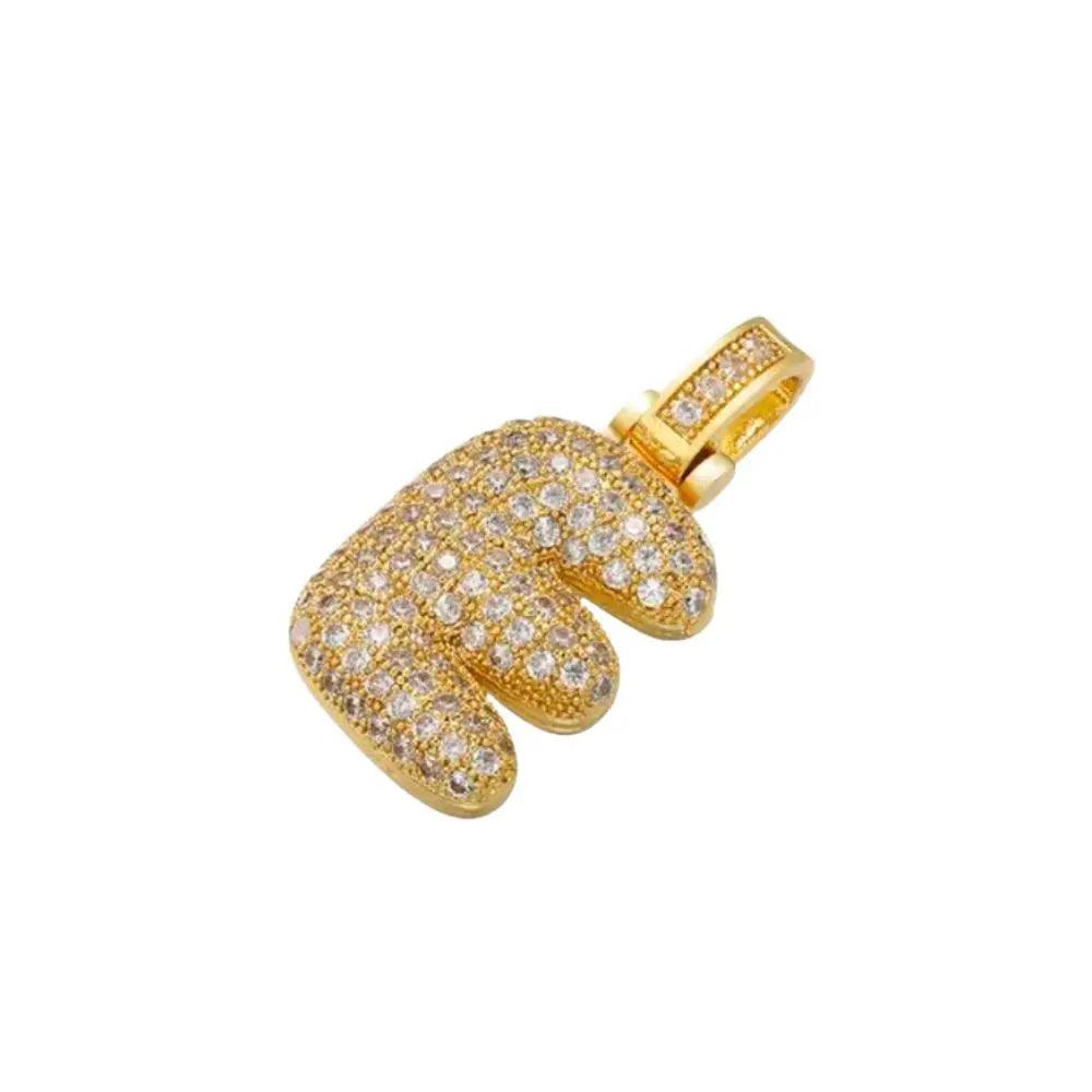 Bubble Initial Necklace - Box Chain - Ahava J