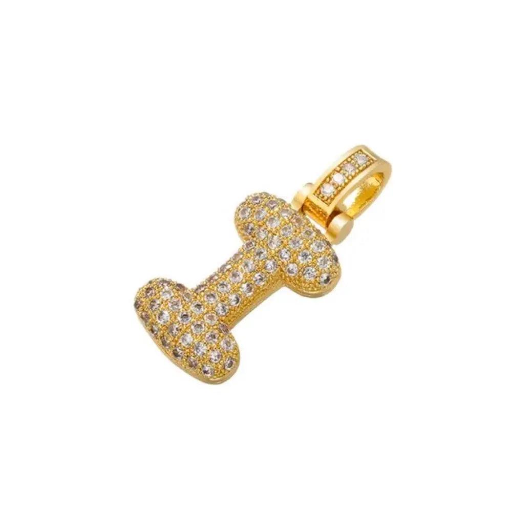 Bubble Initial Necklace - Box Chain - Ahava J