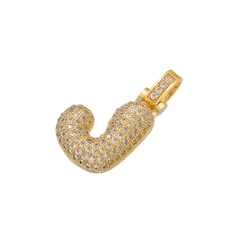 Bubble Initial Necklace - Box Chain - Ahava J