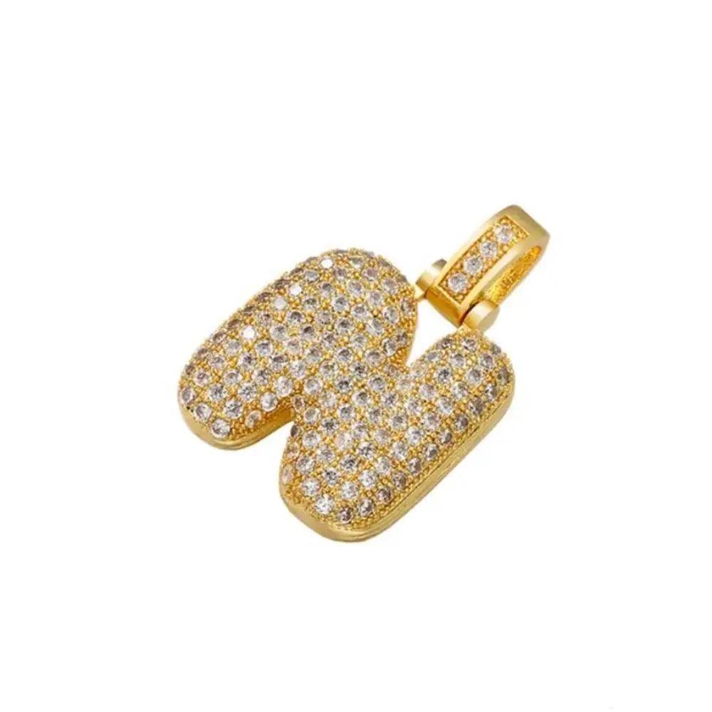 Bubble Initial Necklace - Box Chain - Ahava J
