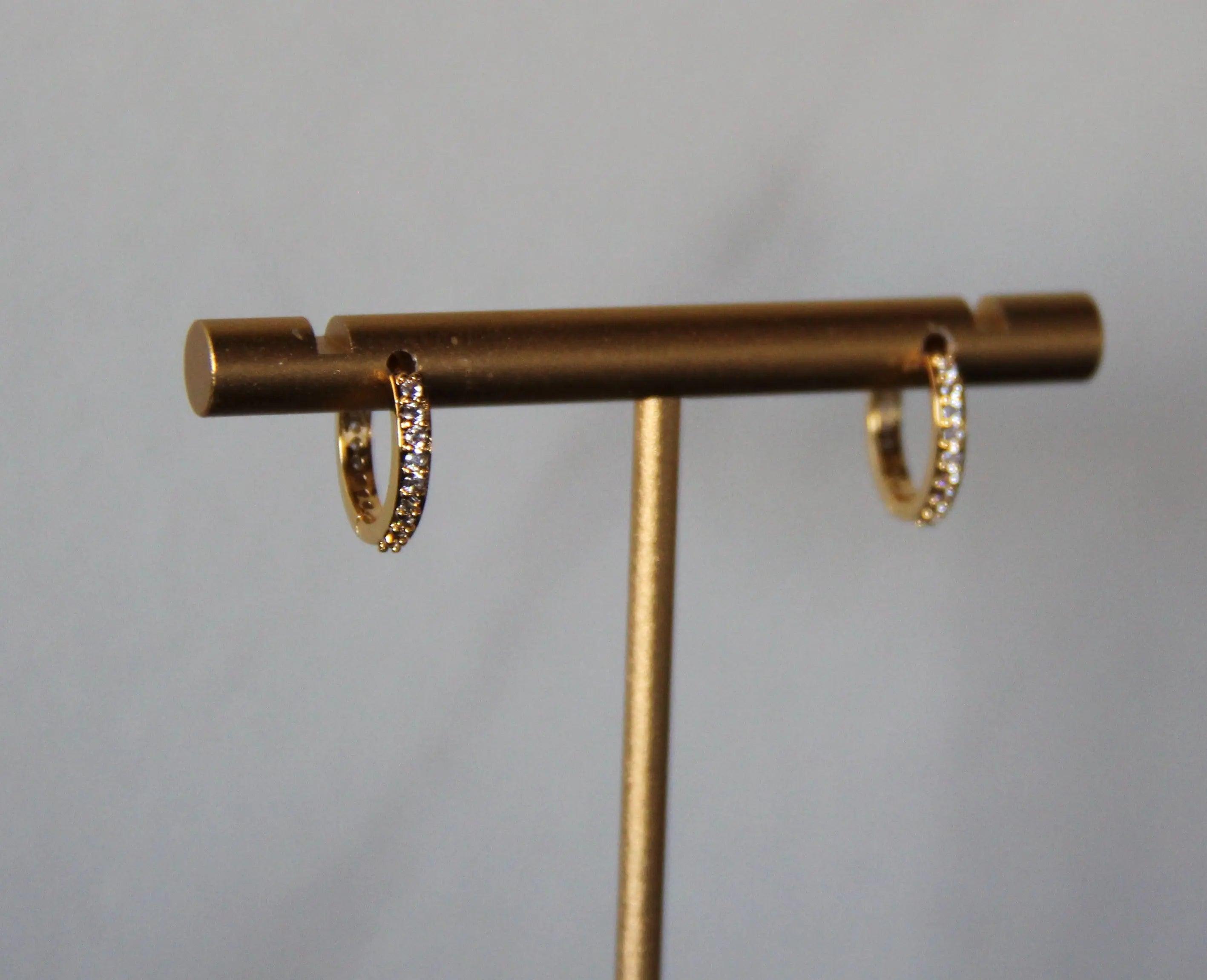 Celia Crystal Huggie Hoops - Ahava J