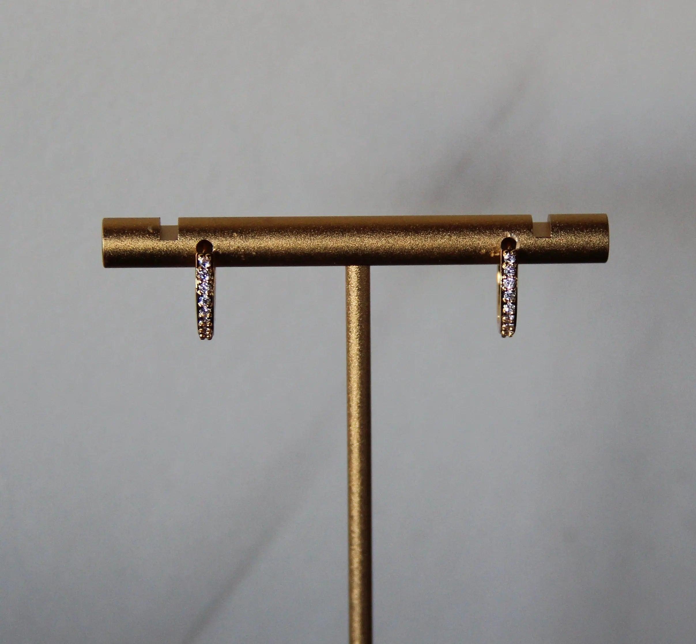 Celia Crystal Huggie Hoops - Ahava J