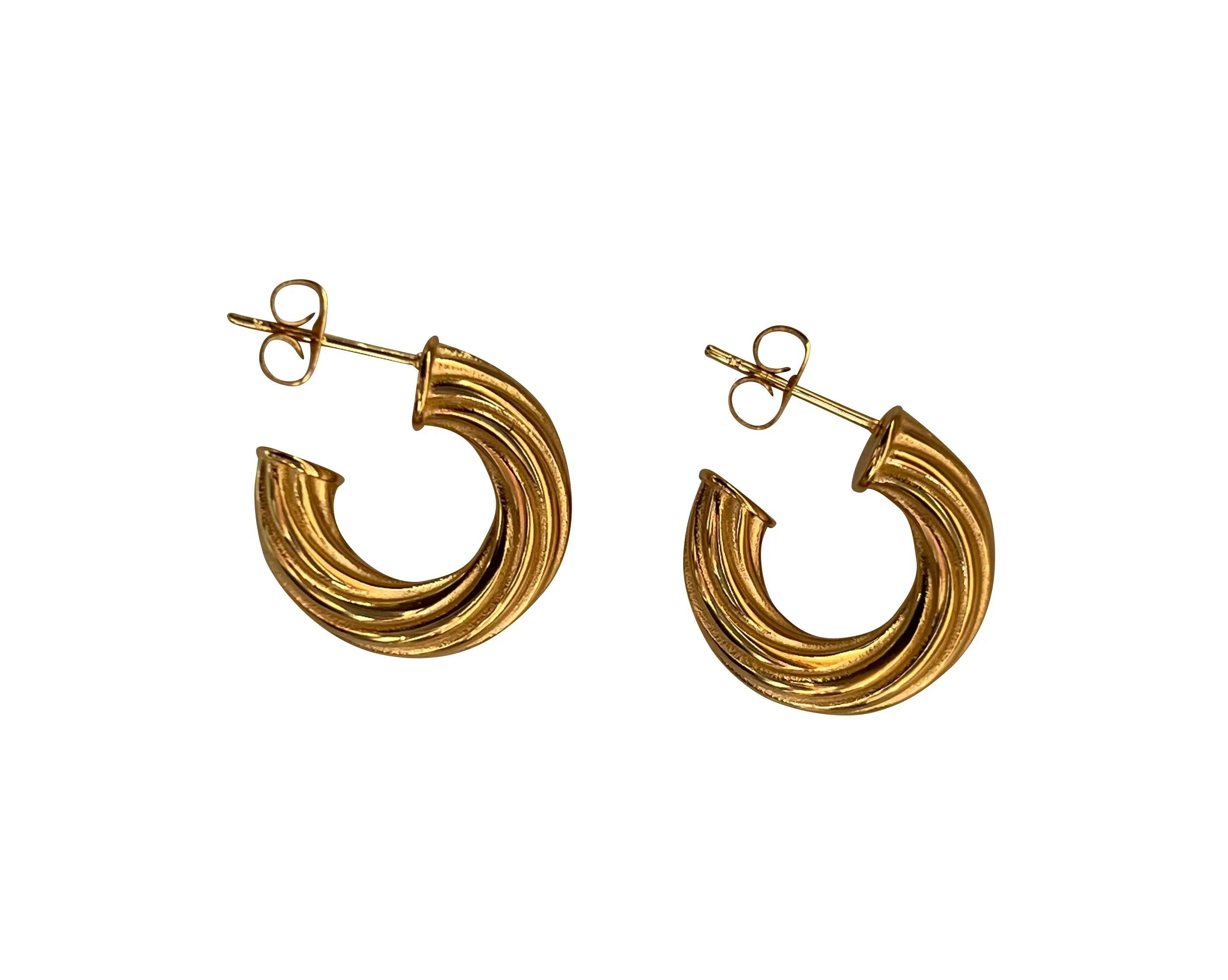 Croissant Hoop Earrings - Ahava J