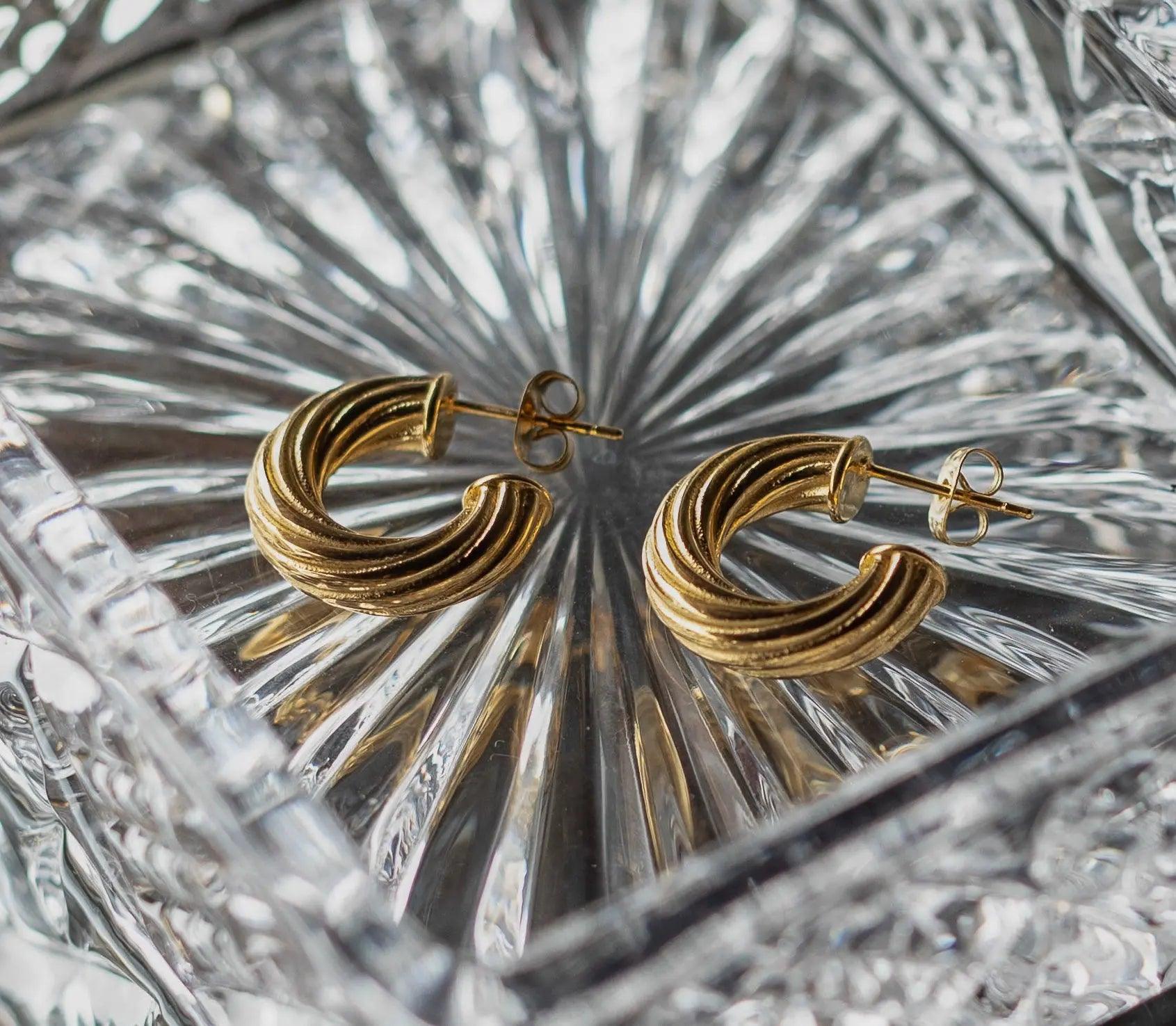 Croissant Hoop Earrings - Ahava J