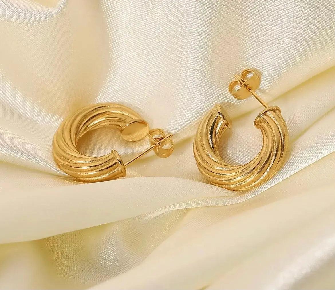Croissant Hoop Earrings - Ahava J