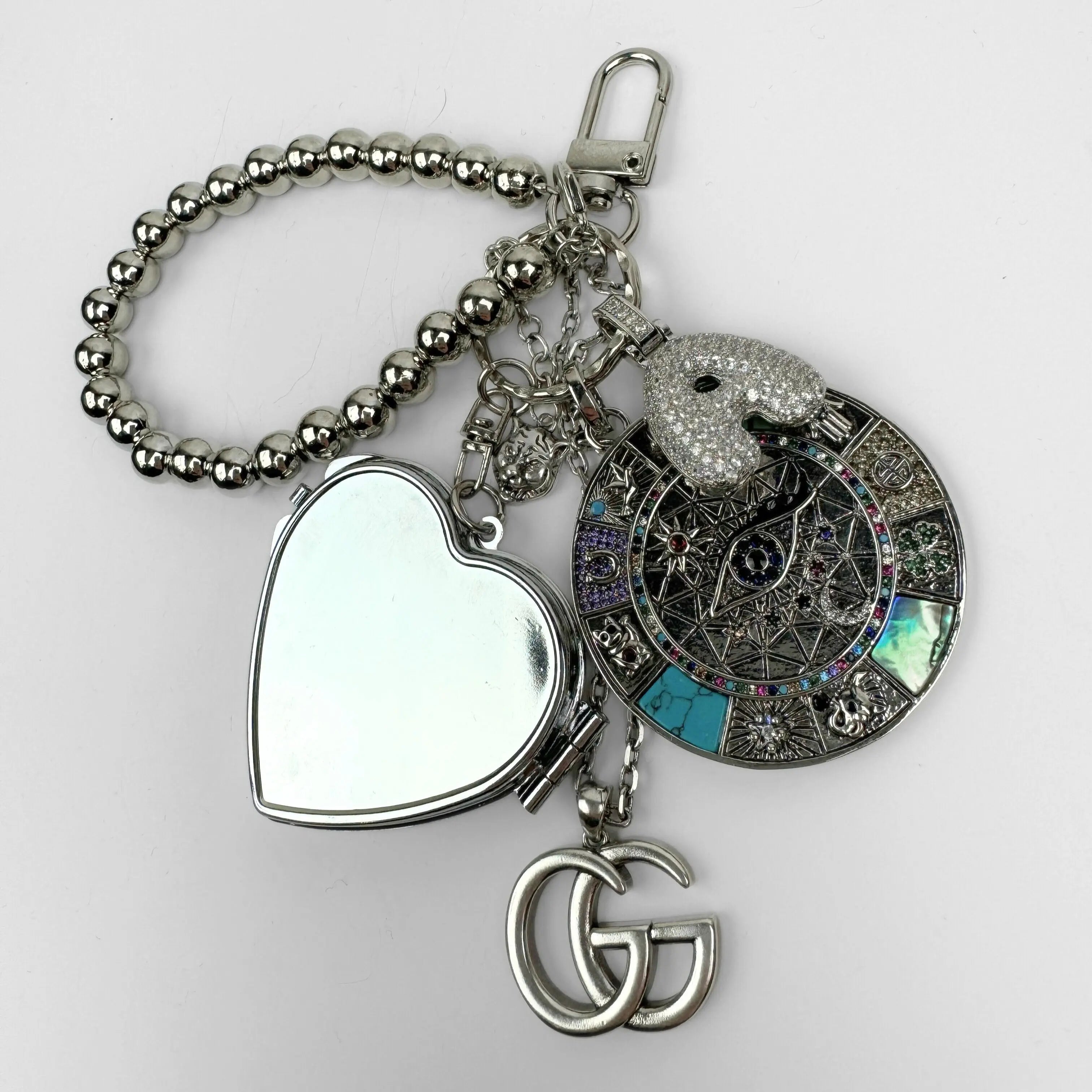 Custom Engraved Evil Eye Bag Charm