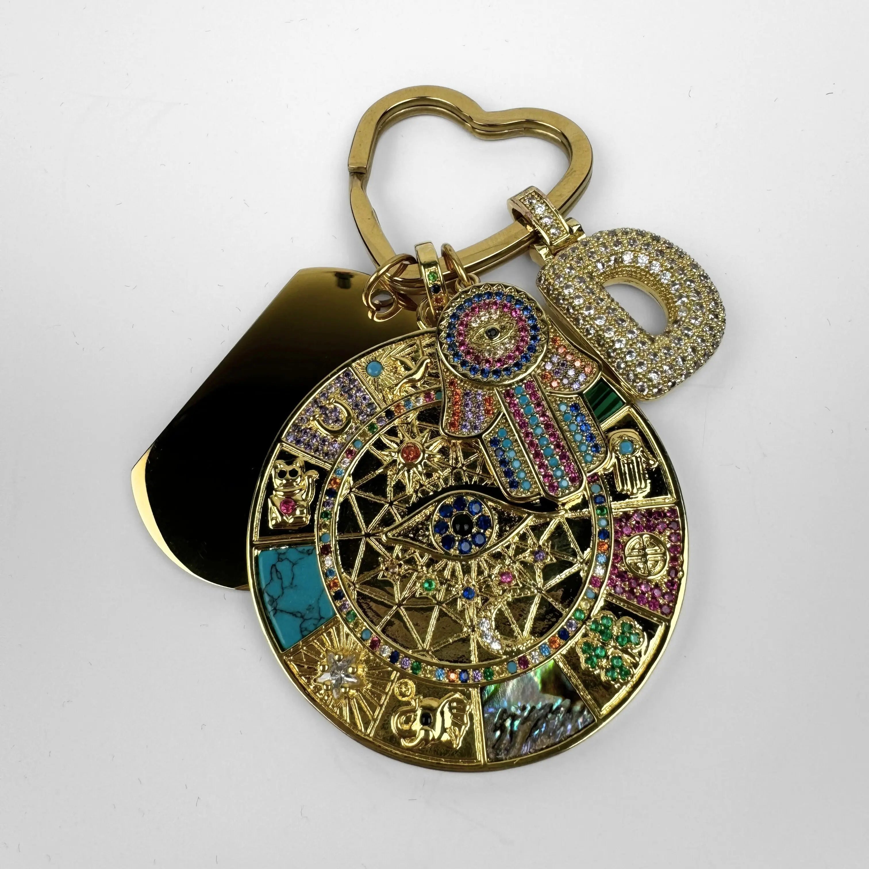 Custom Engraved Evil Eye Spirit Bag Charm