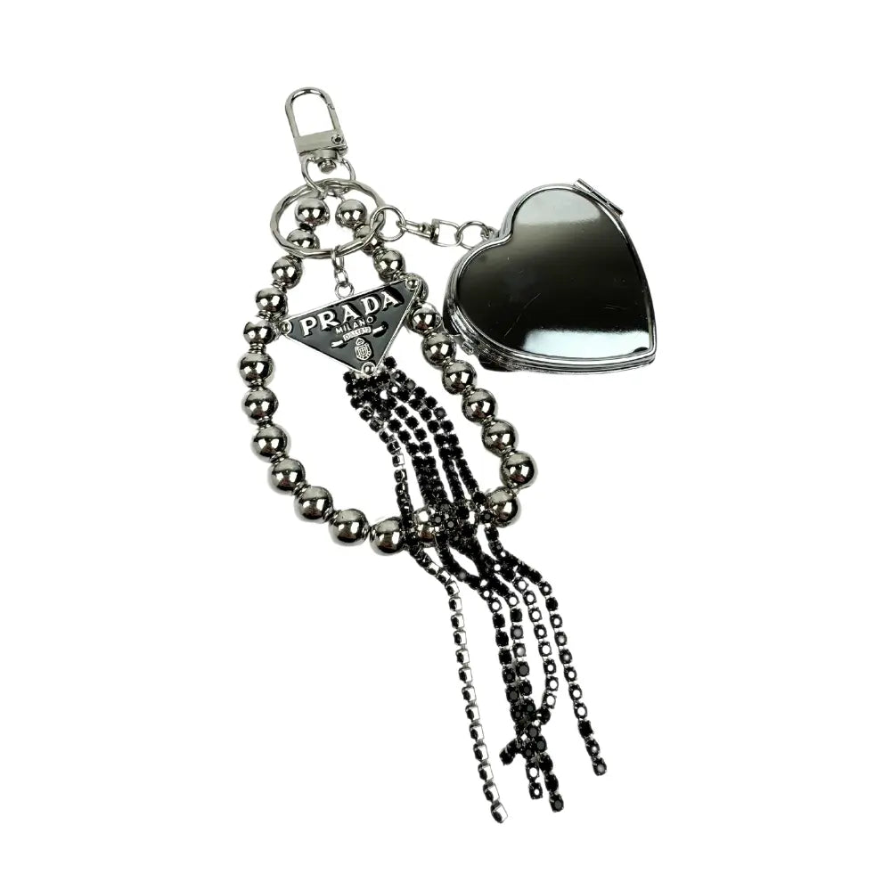 Custom Engraved Fringe Mirror Bag Charm