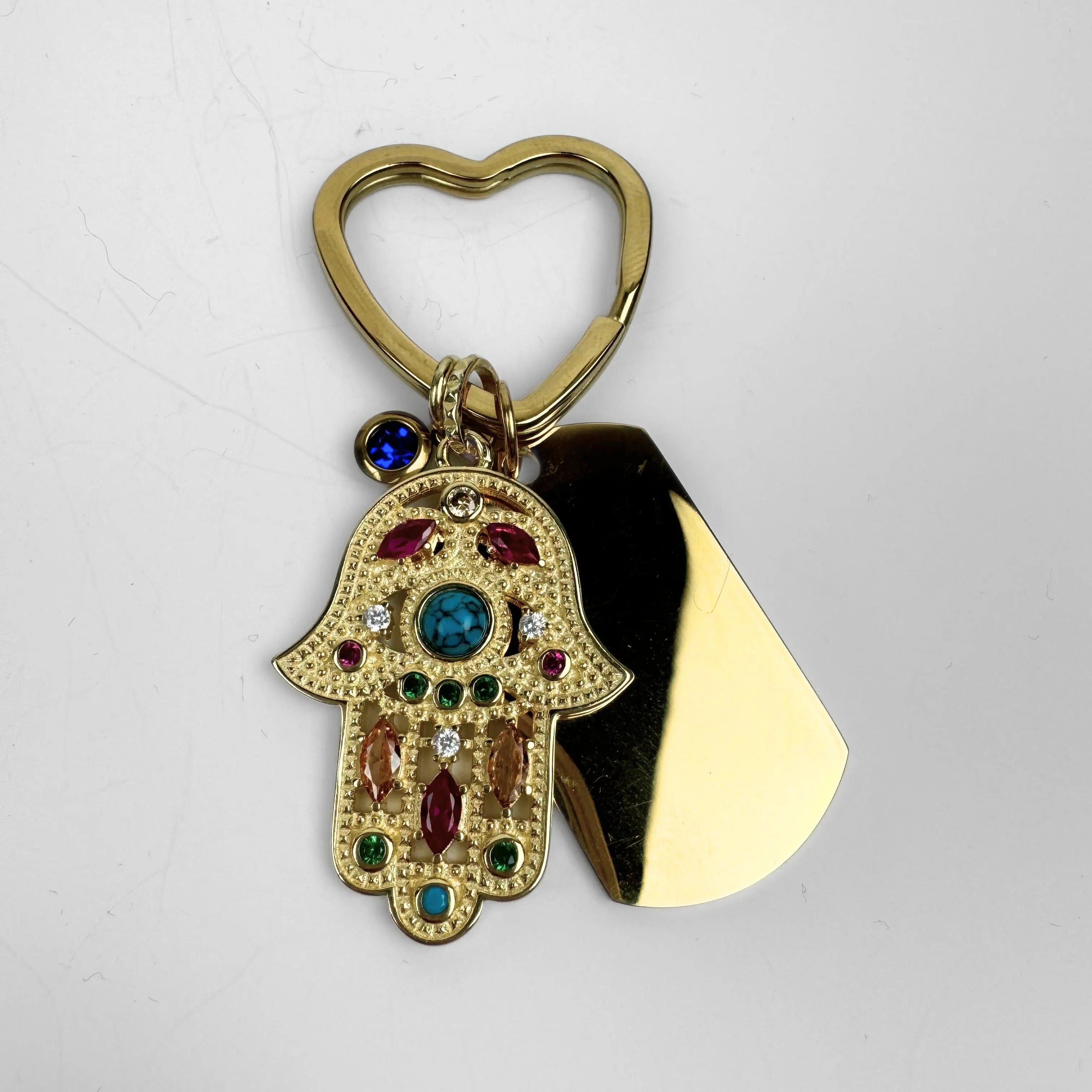 Custom Engraved Hamsa Hand Bag Charm
