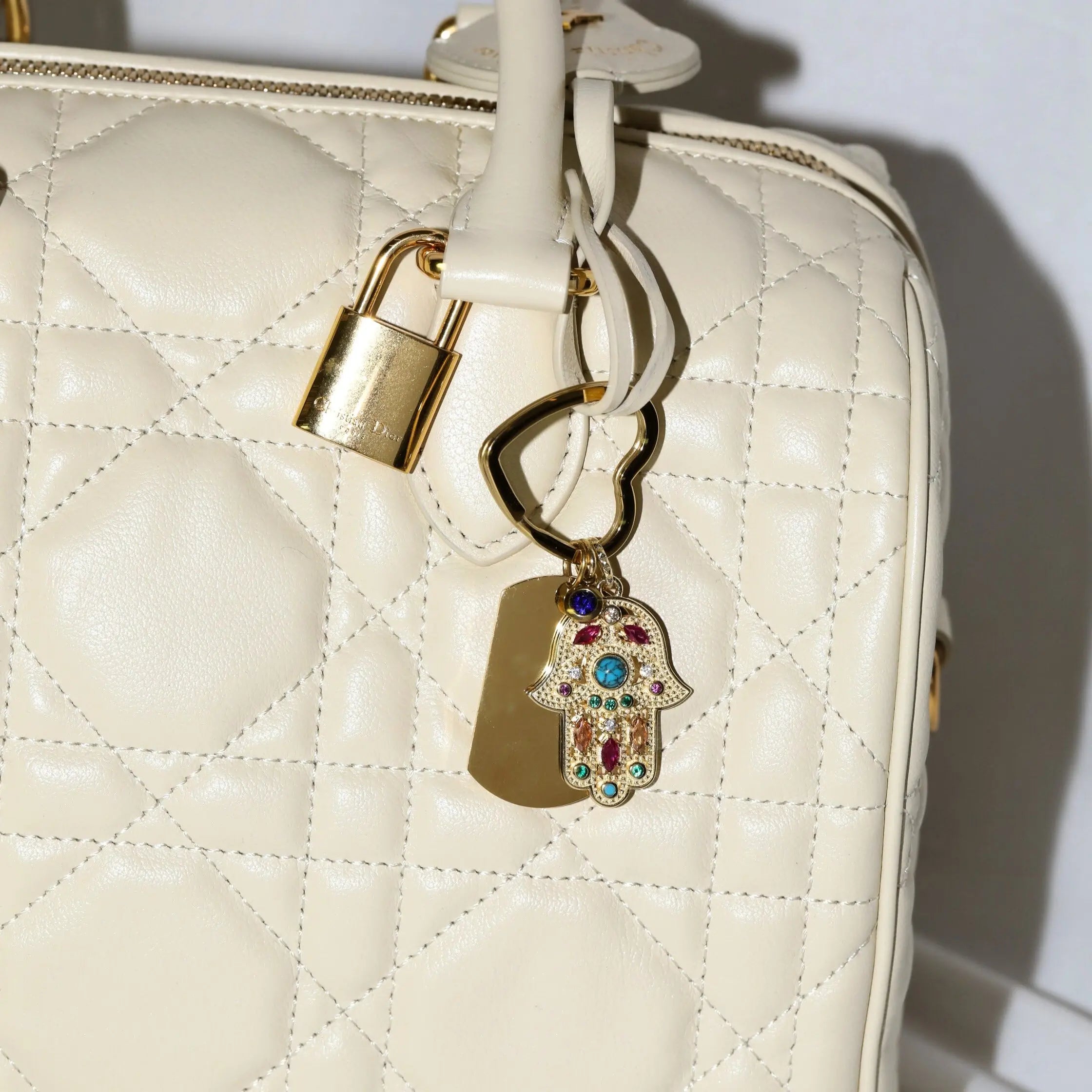Custom Engraved Hamsa Hand Bag Charm