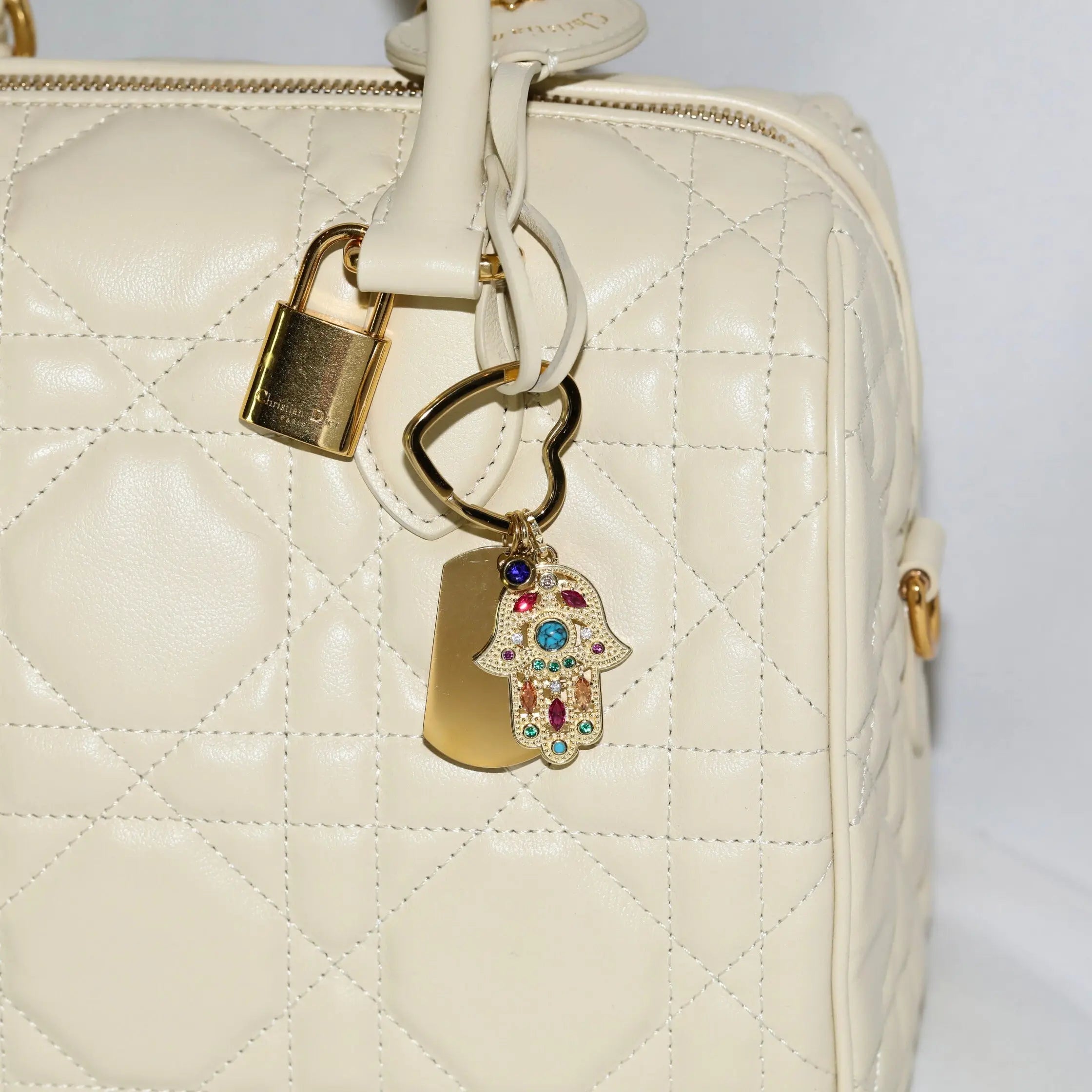 Custom Engraved Hamsa Hand Bag Charm