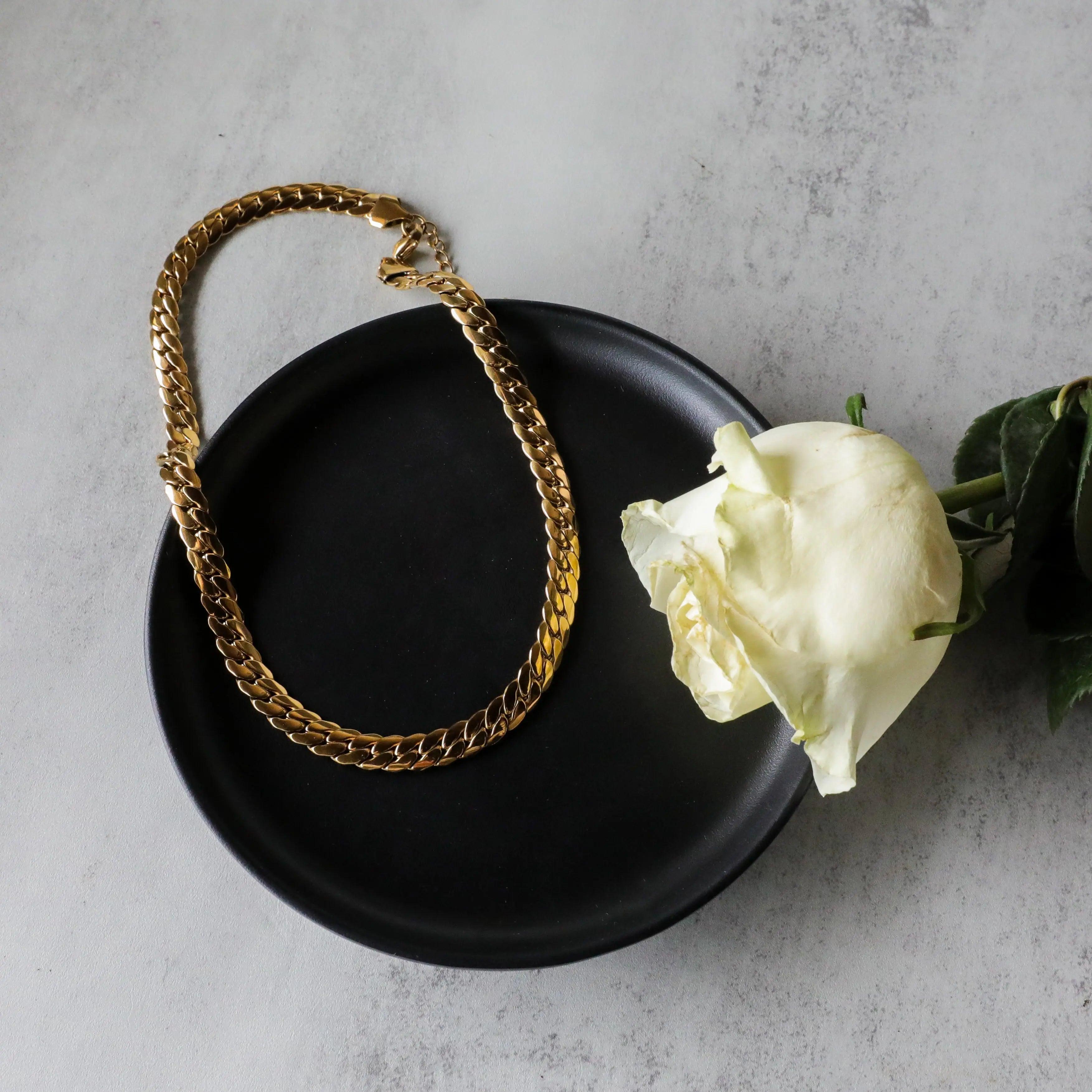 Flat Cuban Necklace - Ahava J
