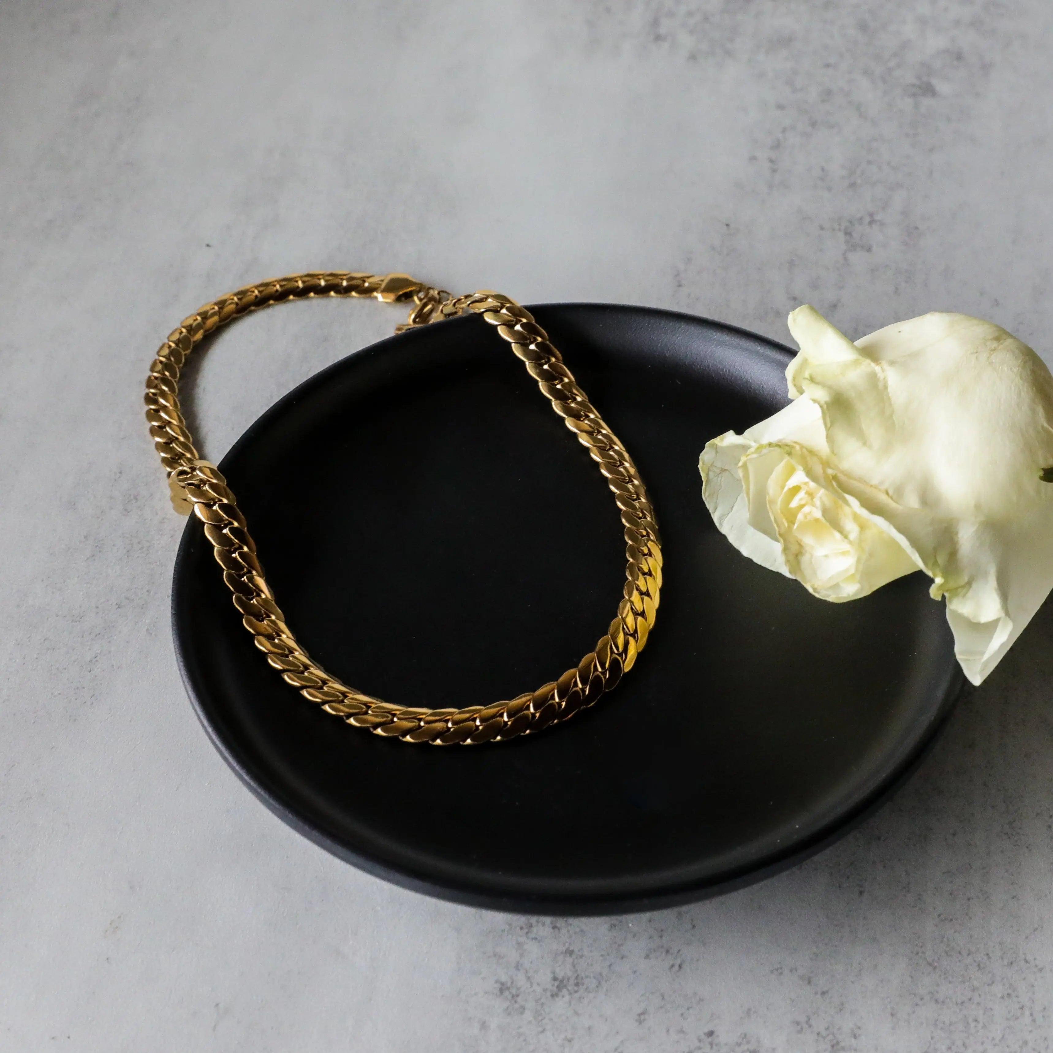 Flat Cuban Necklace - Ahava J