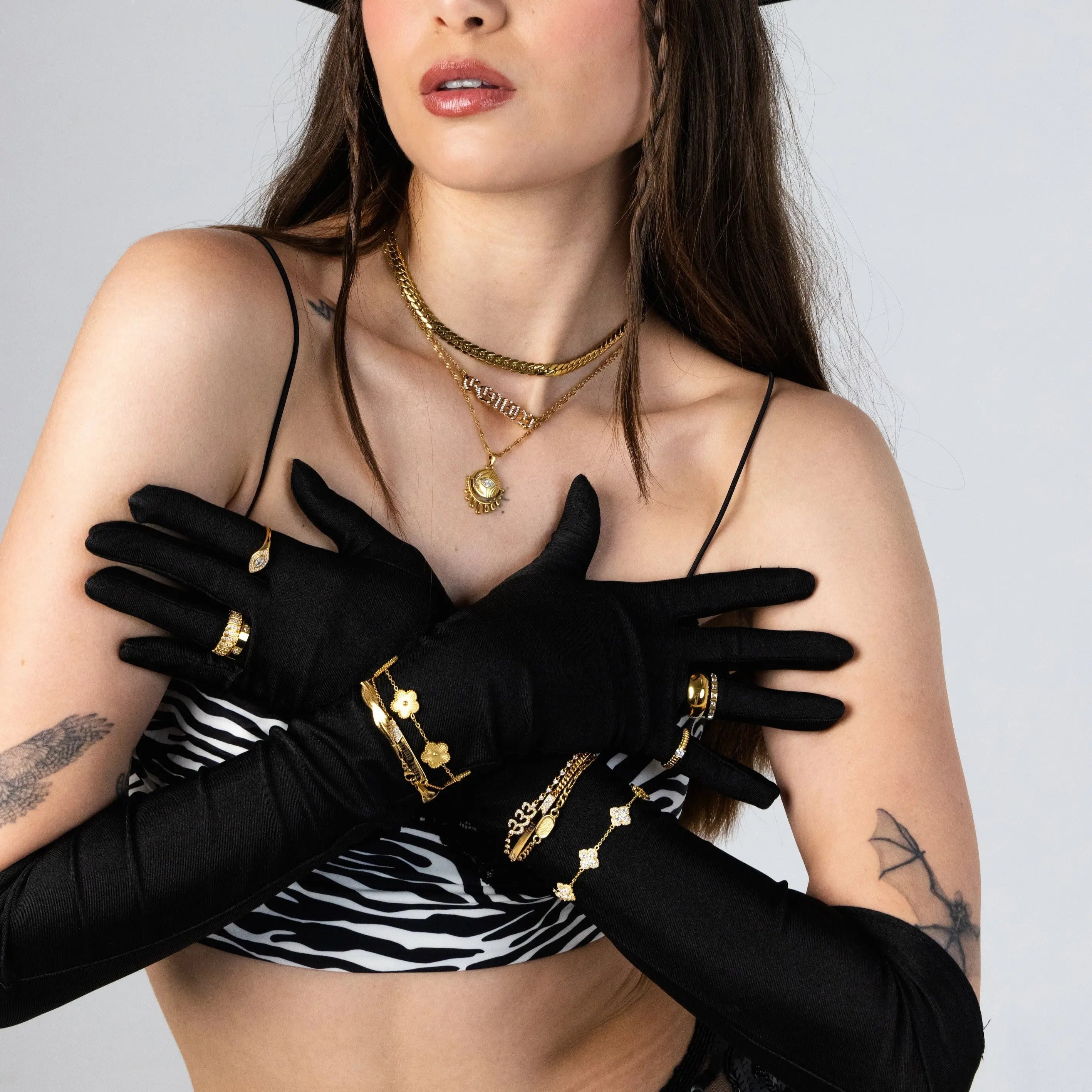 Golden Rays Evil Eye Necklace