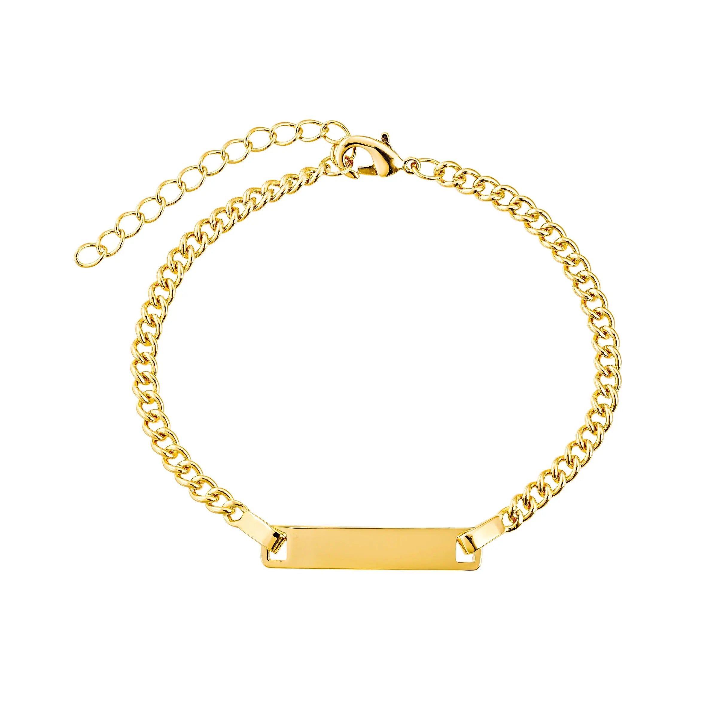 Goldie Custom Engraved Bar Bracelet
