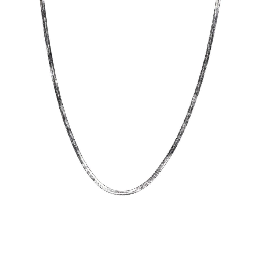 Herringbone Mini- Silver