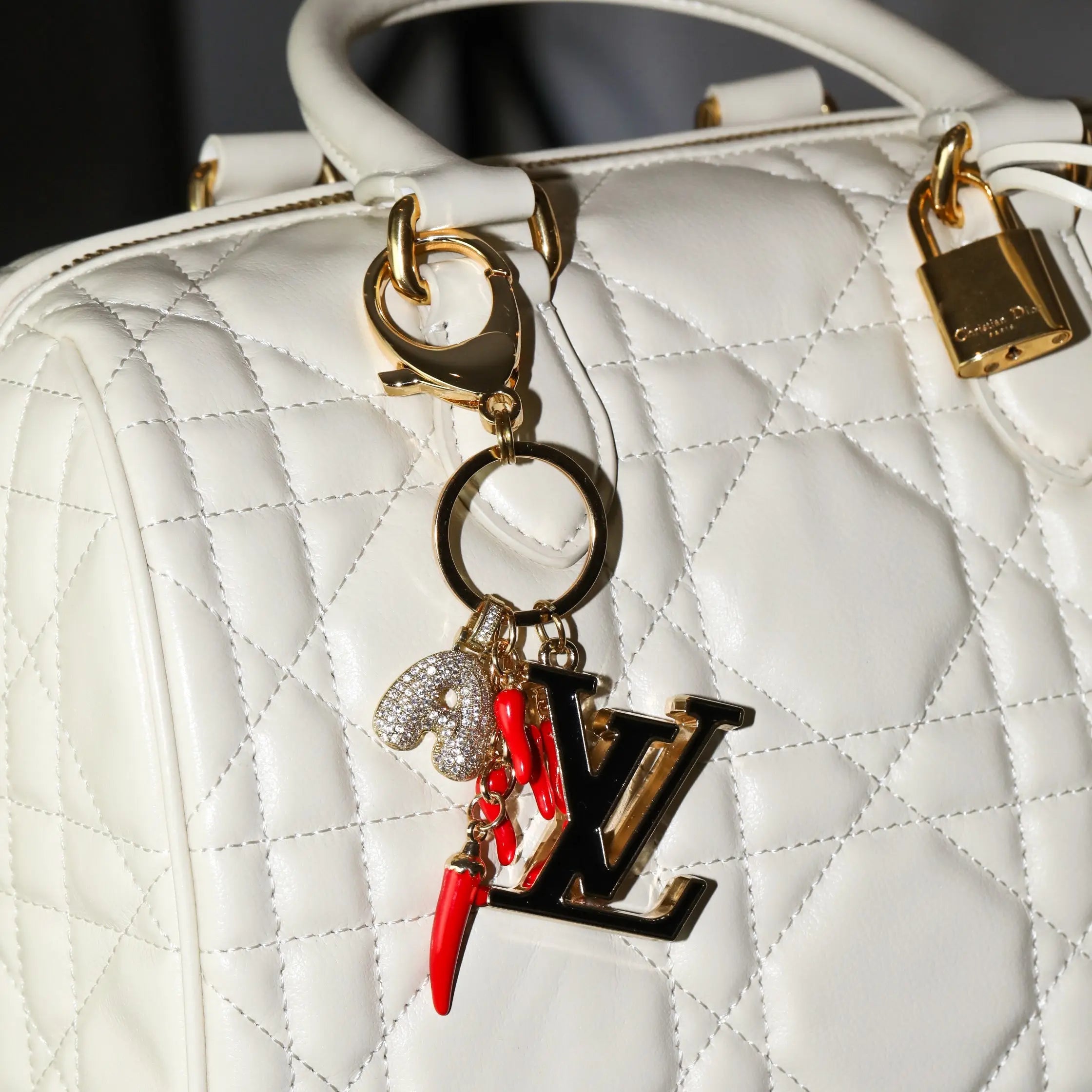 Hot Peppers Letter Bag Charm