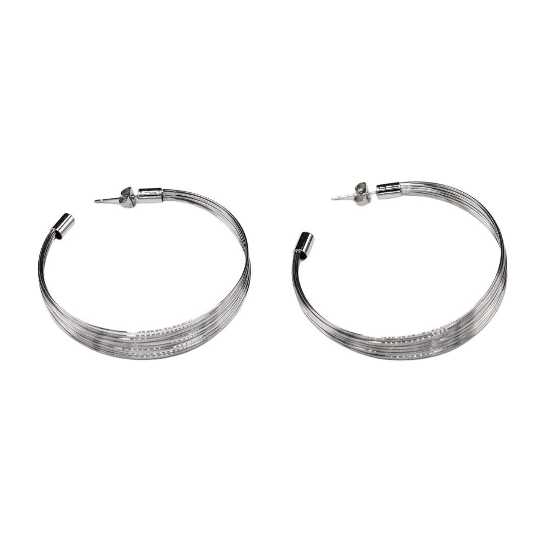 Intuition Hoop Earrings- Silver