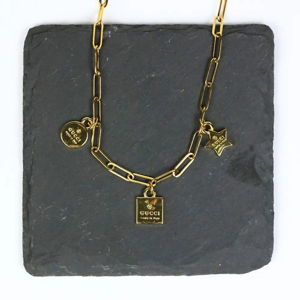 Lux Paperclip Charm Necklace