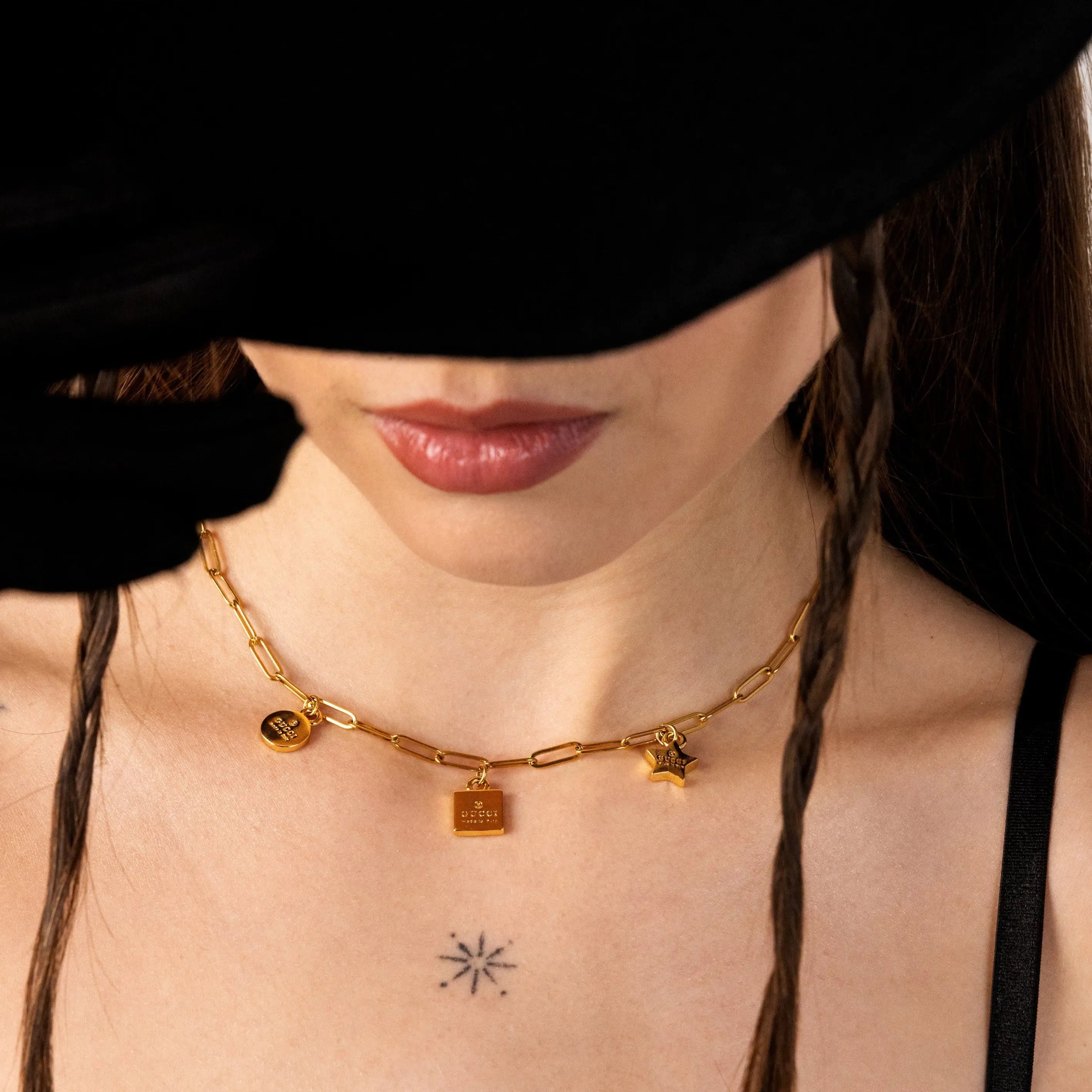 Lux Paperclip Charm Necklace