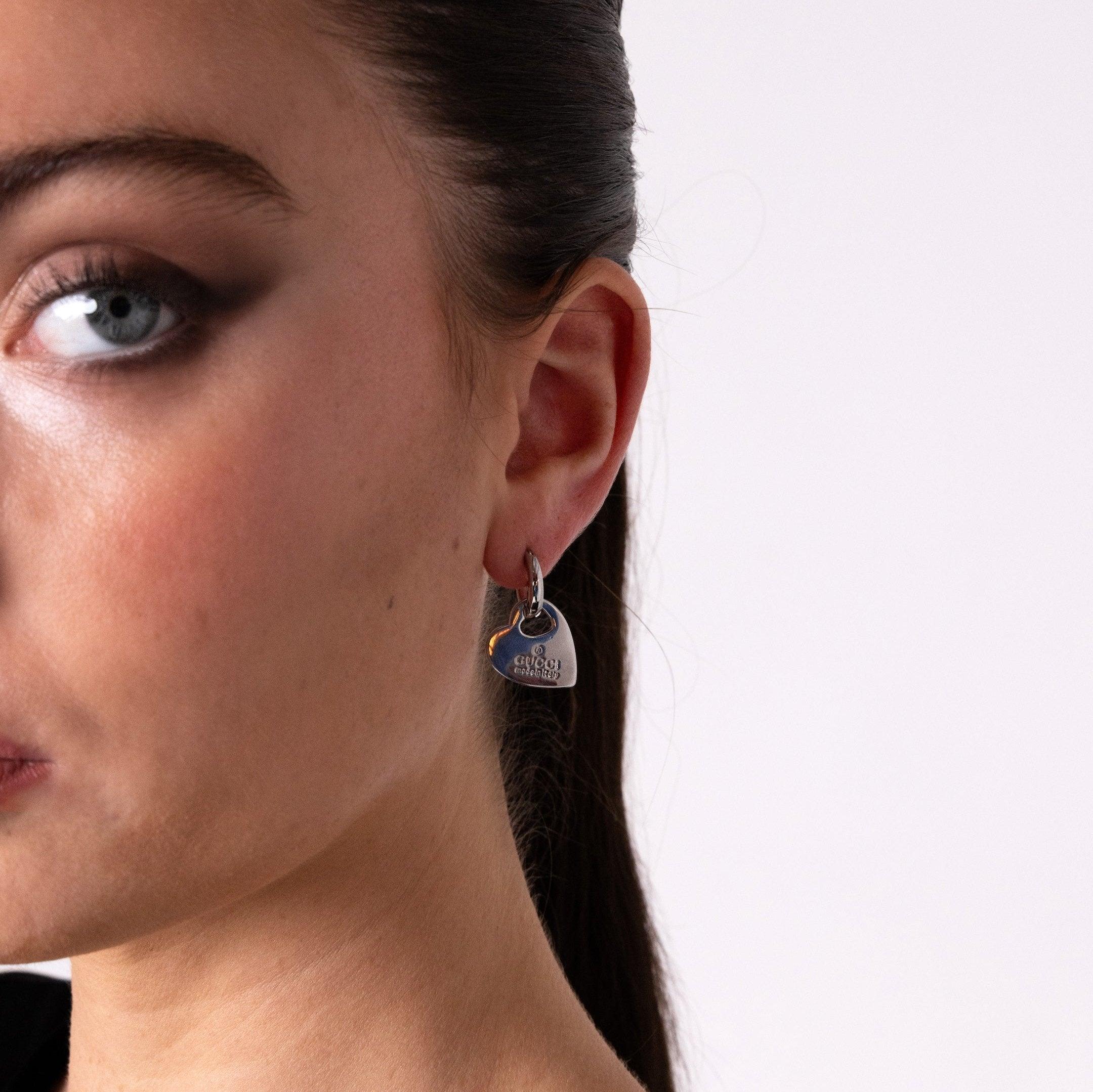 Metal Hearts Hoop Earrings