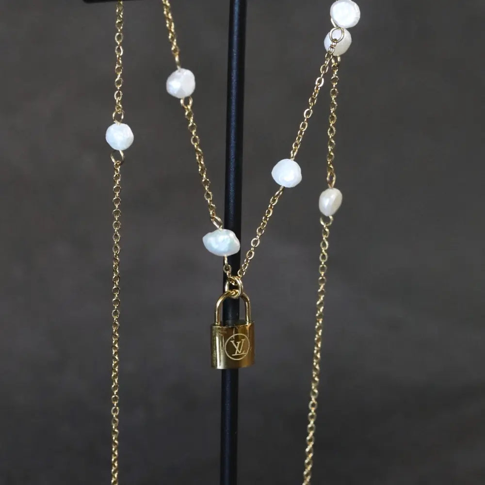 Mini Golden Padlock Necklace