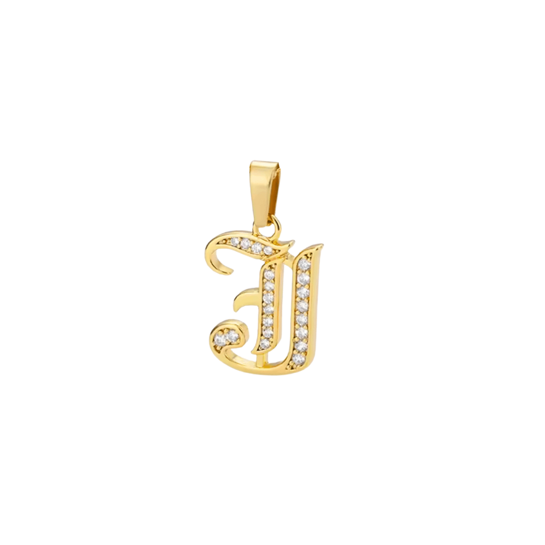 Old English Letter Tennis Necklace