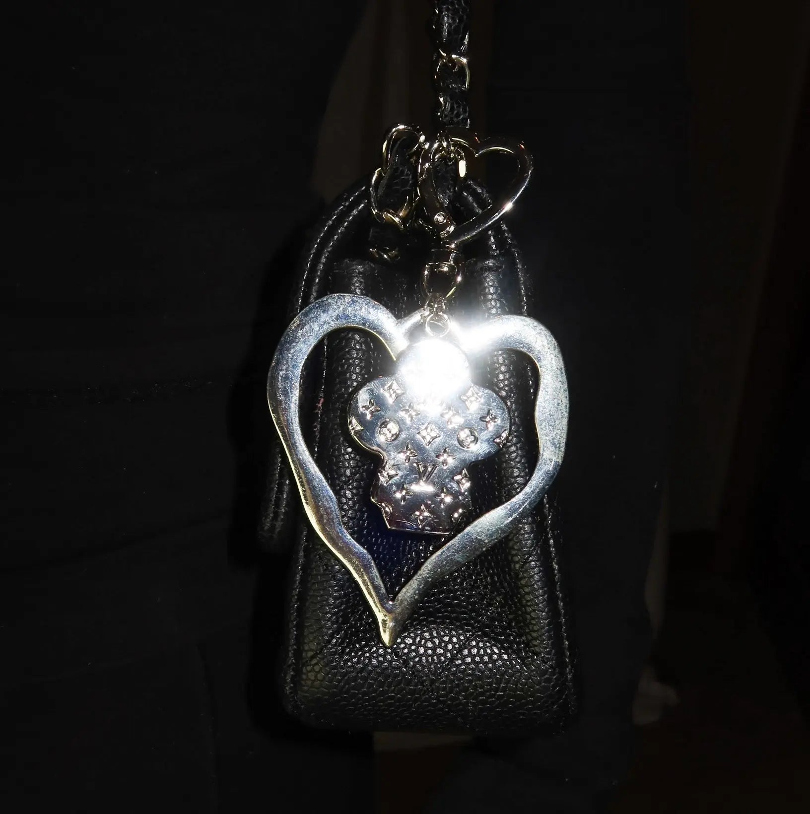 Silver Flower Girl Keychain