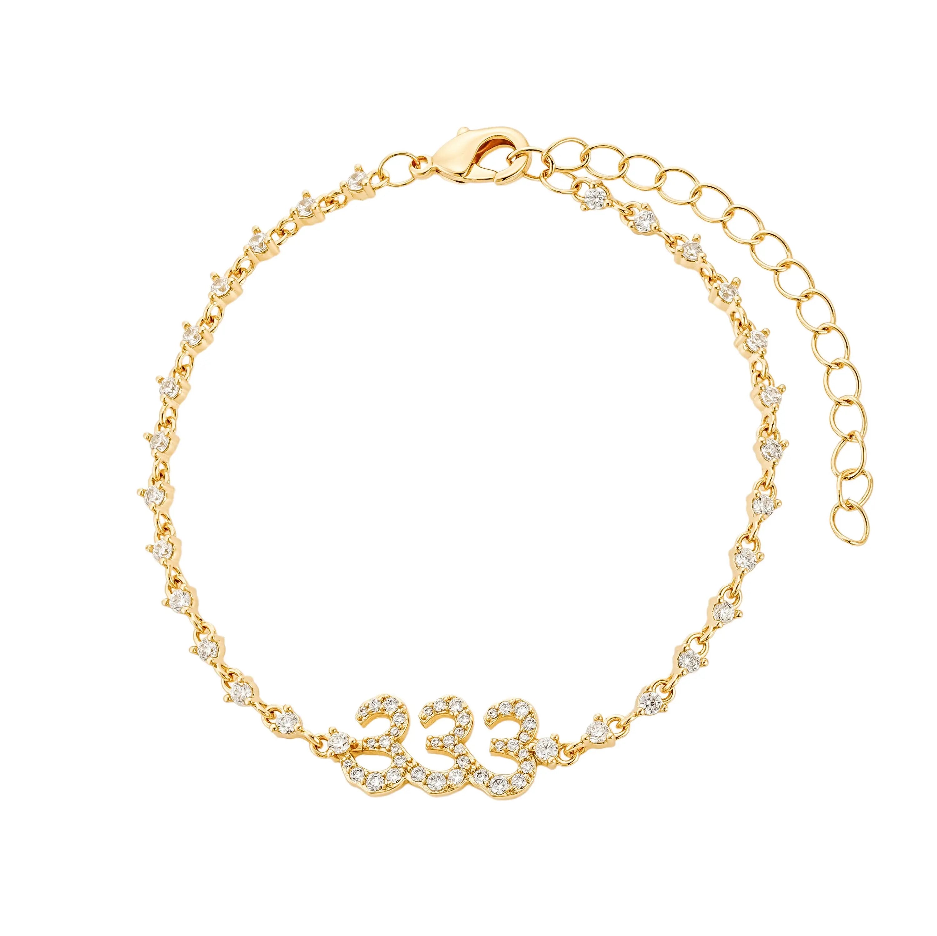 Tennis Angel Number Bracelet