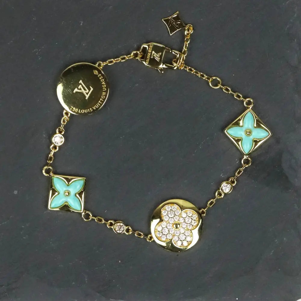 Turquoise Floral Bracelet