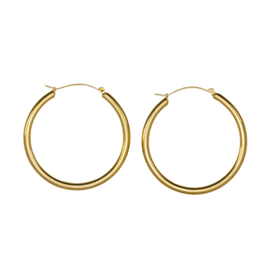 Victory Hoop Earrings- Gold
