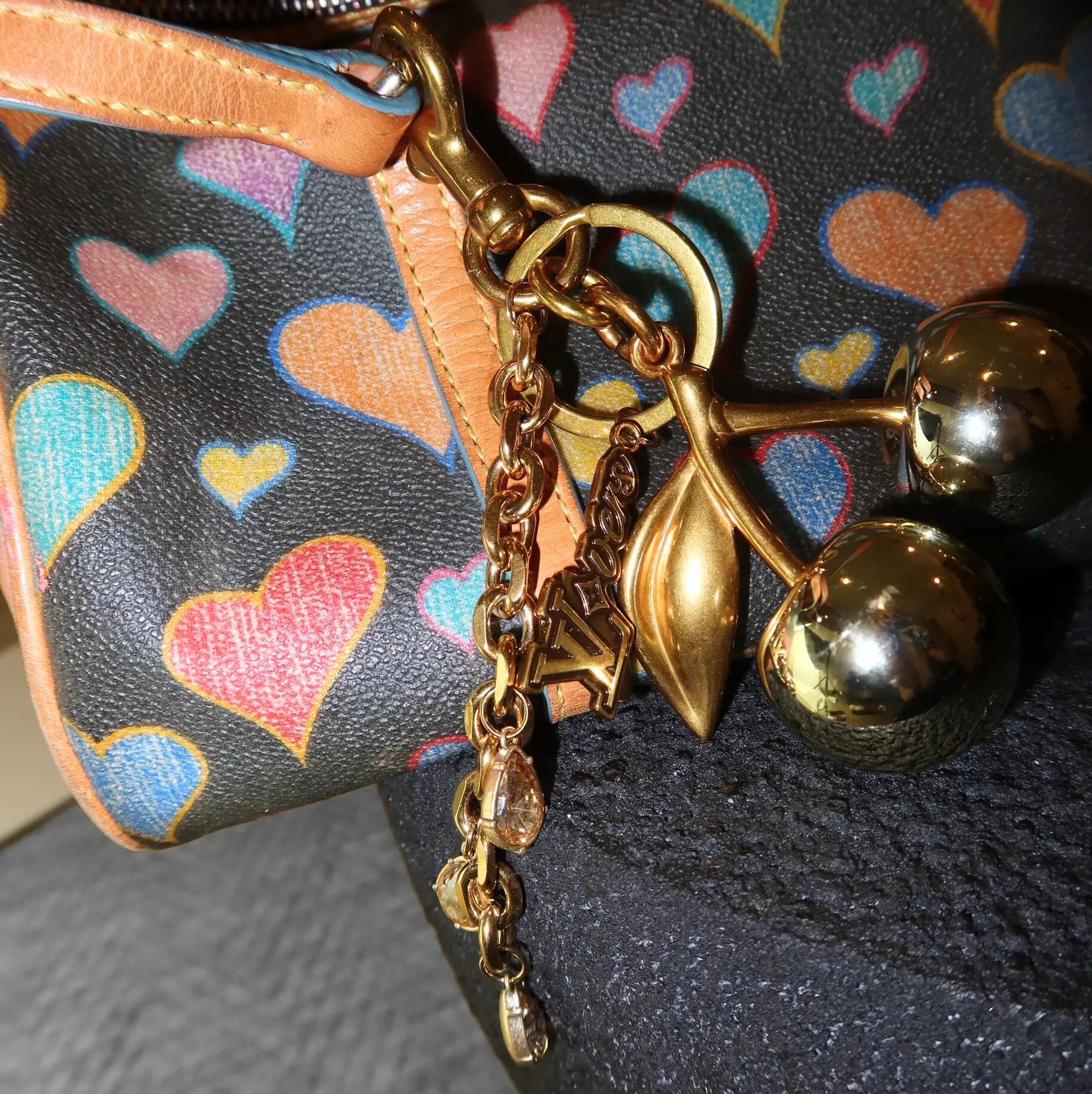 XLuvers Golden Cherries Bag Charm