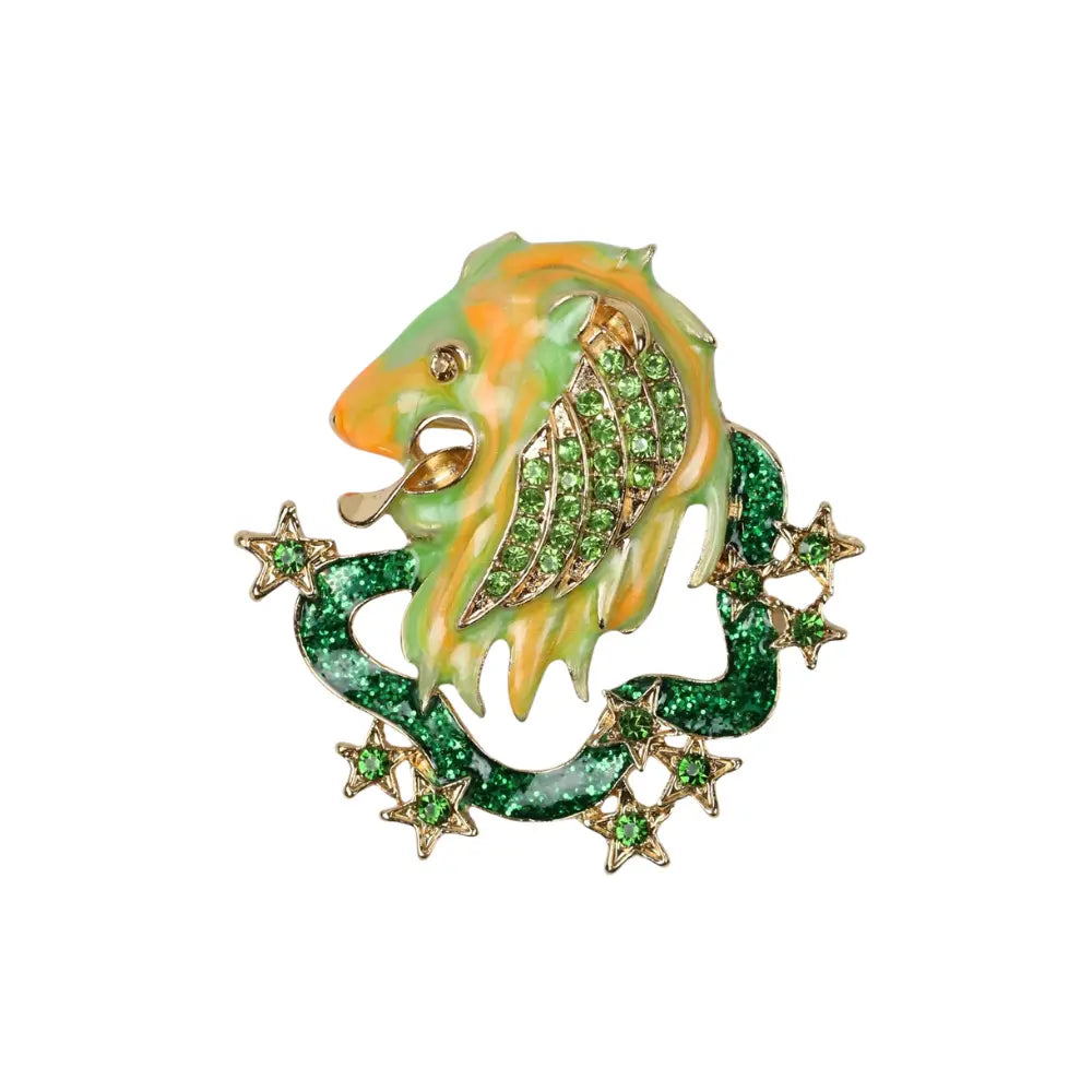 Zodiac Leo Lion Brooch