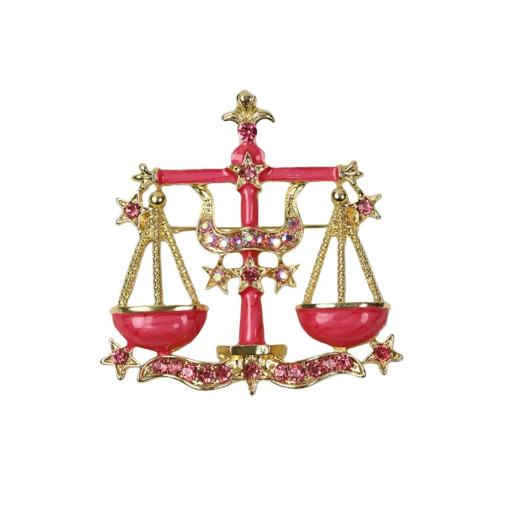 Zodiac Libra Scale Brooch