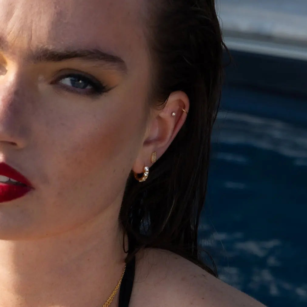 Adel Crystal Hoop Earrings