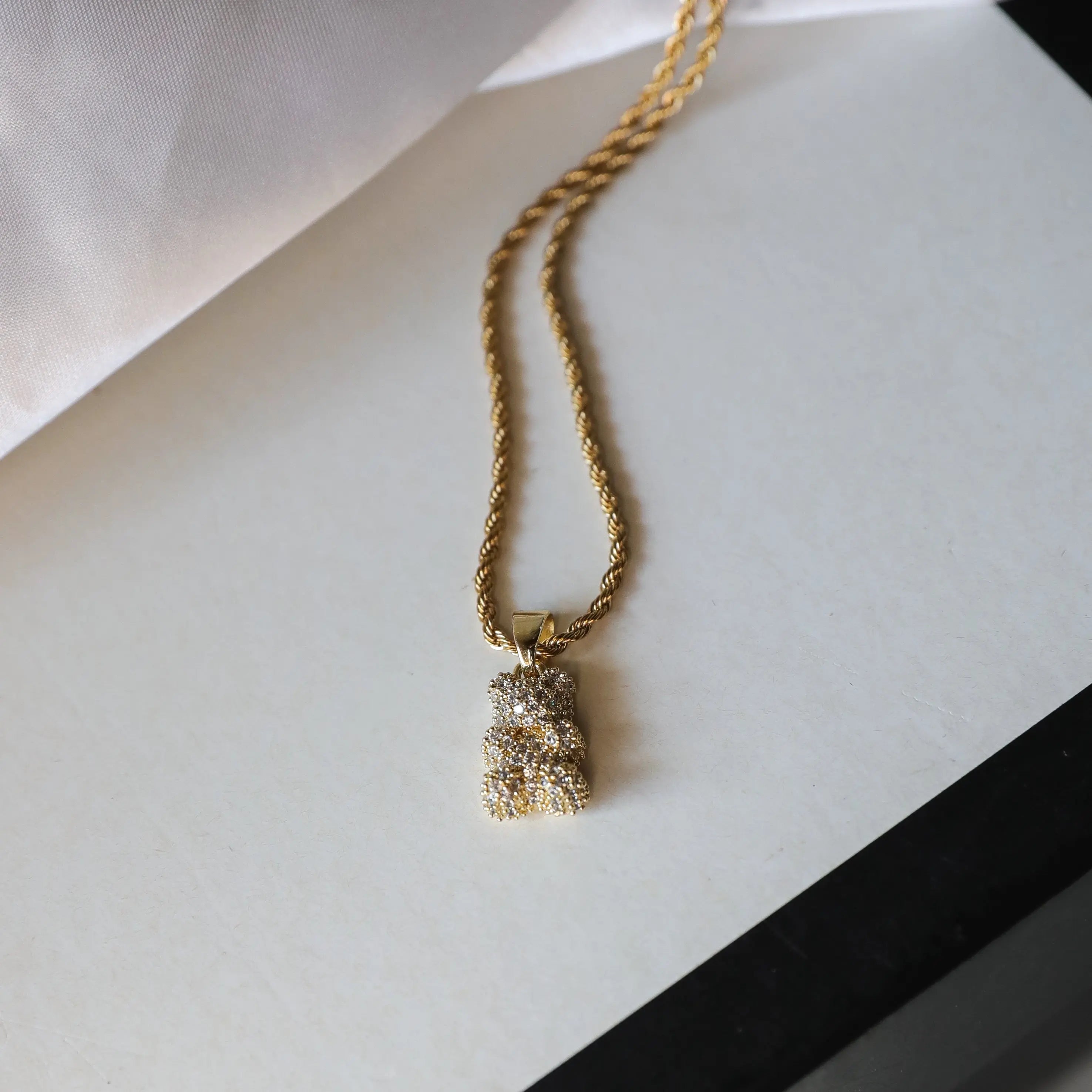 Ahava Bear Necklace - Gold - Ahava J