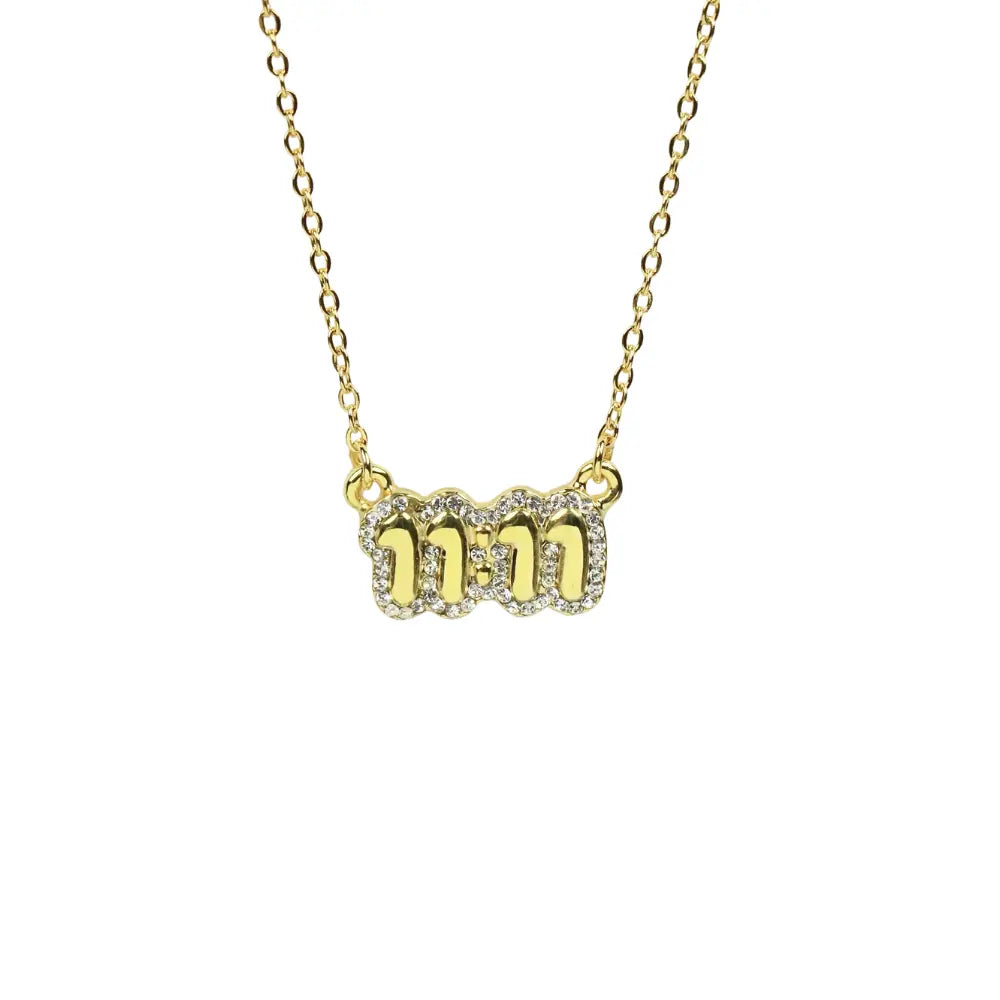 Angel Number Bubble Font Necklace