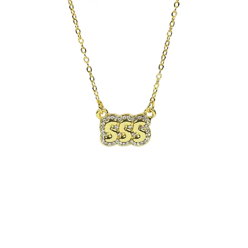 Angel Number Bubble Font Necklace