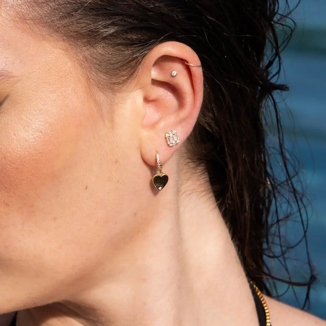 Ariella Heart Earrings- Custom Engraving