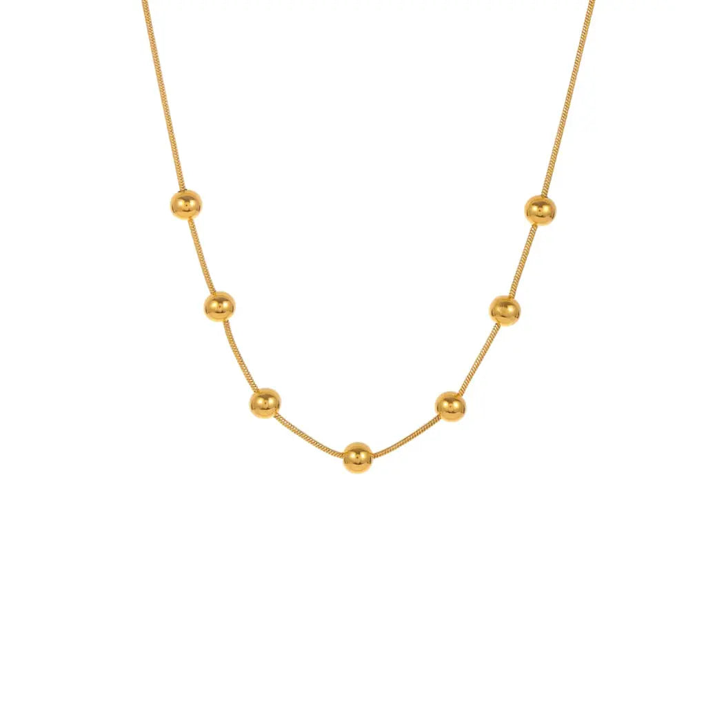 Astrid Golden Ball Chain Necklace