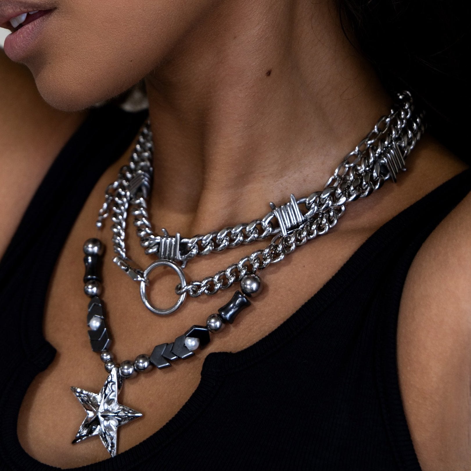 Barbwire Statement Necklace