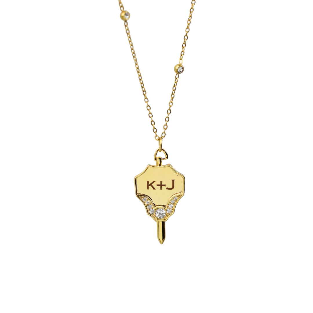 Charlotte Custom Engraving Key Pendant Necklace