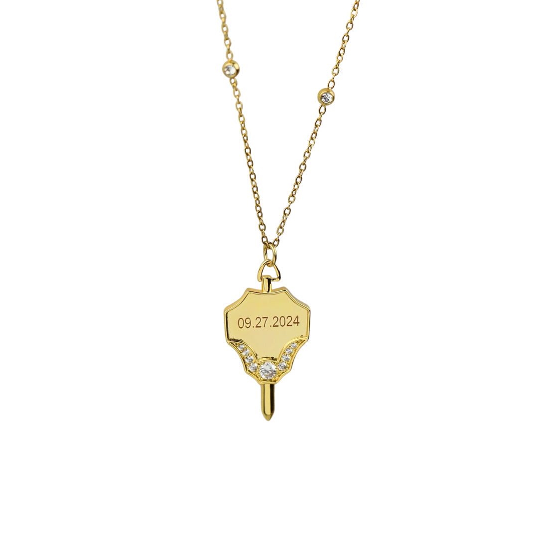 Charlotte Custom Engraving Key Pendant Necklace