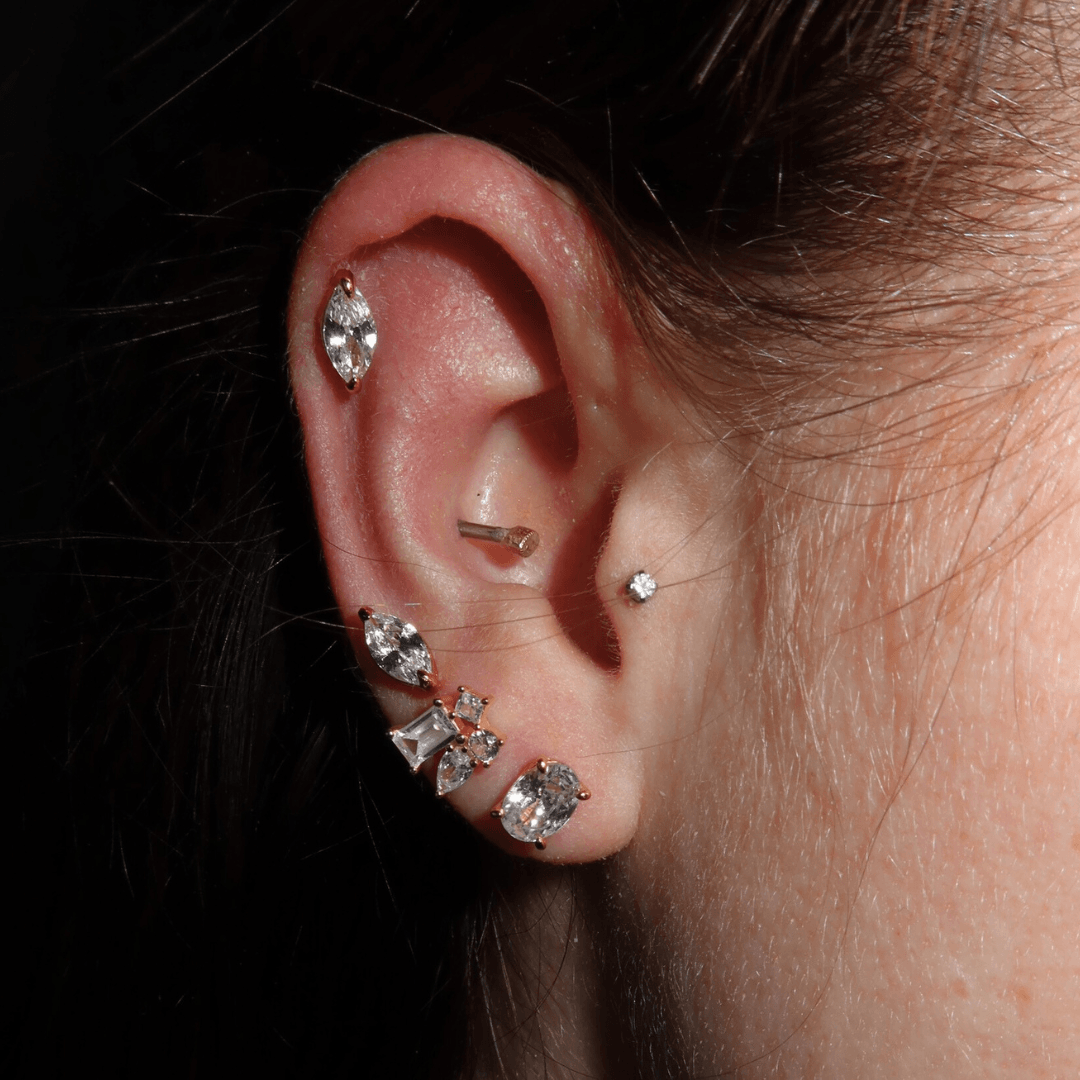 Cluster Crystal Stud Earrings