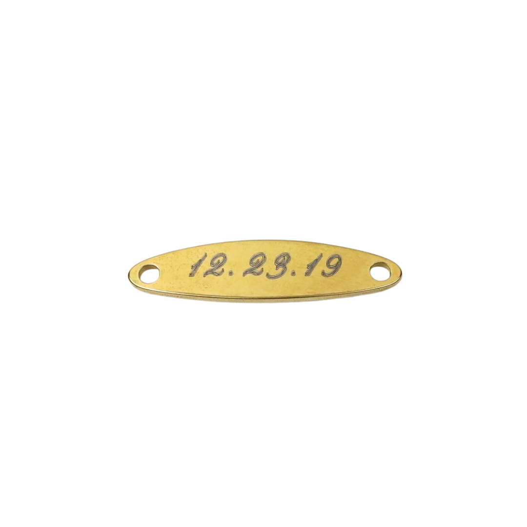 Custom Engraved Oval Plate Bracelet