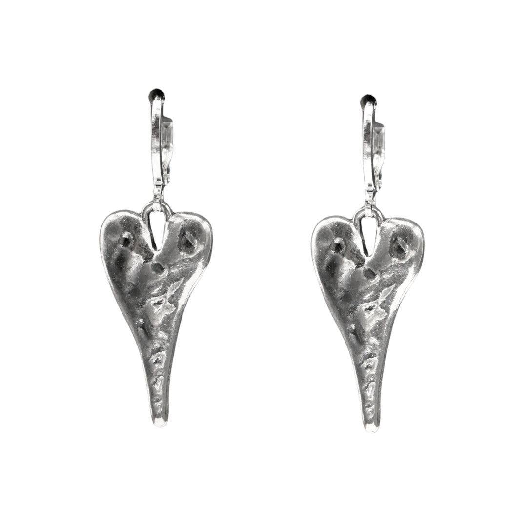 Dagger Hearts Huggie Hoop Earrings