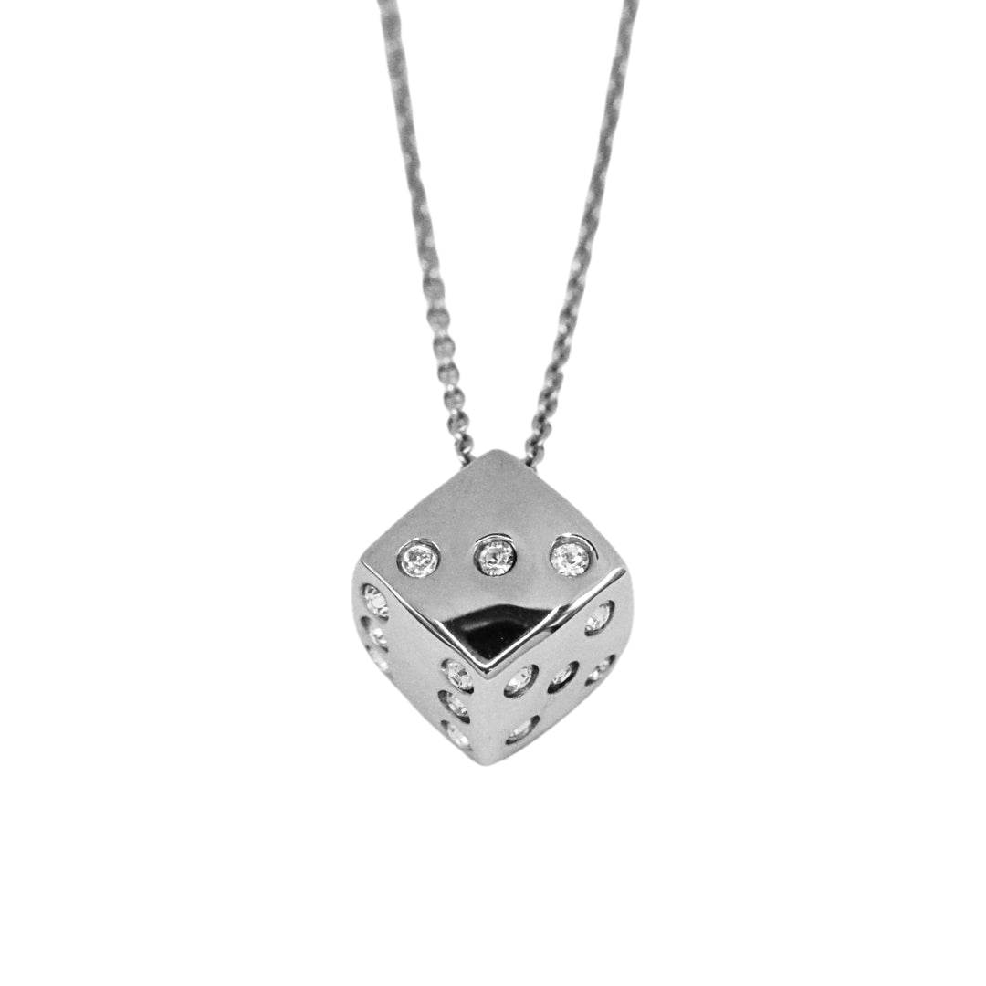 Dice Necklace- Silver