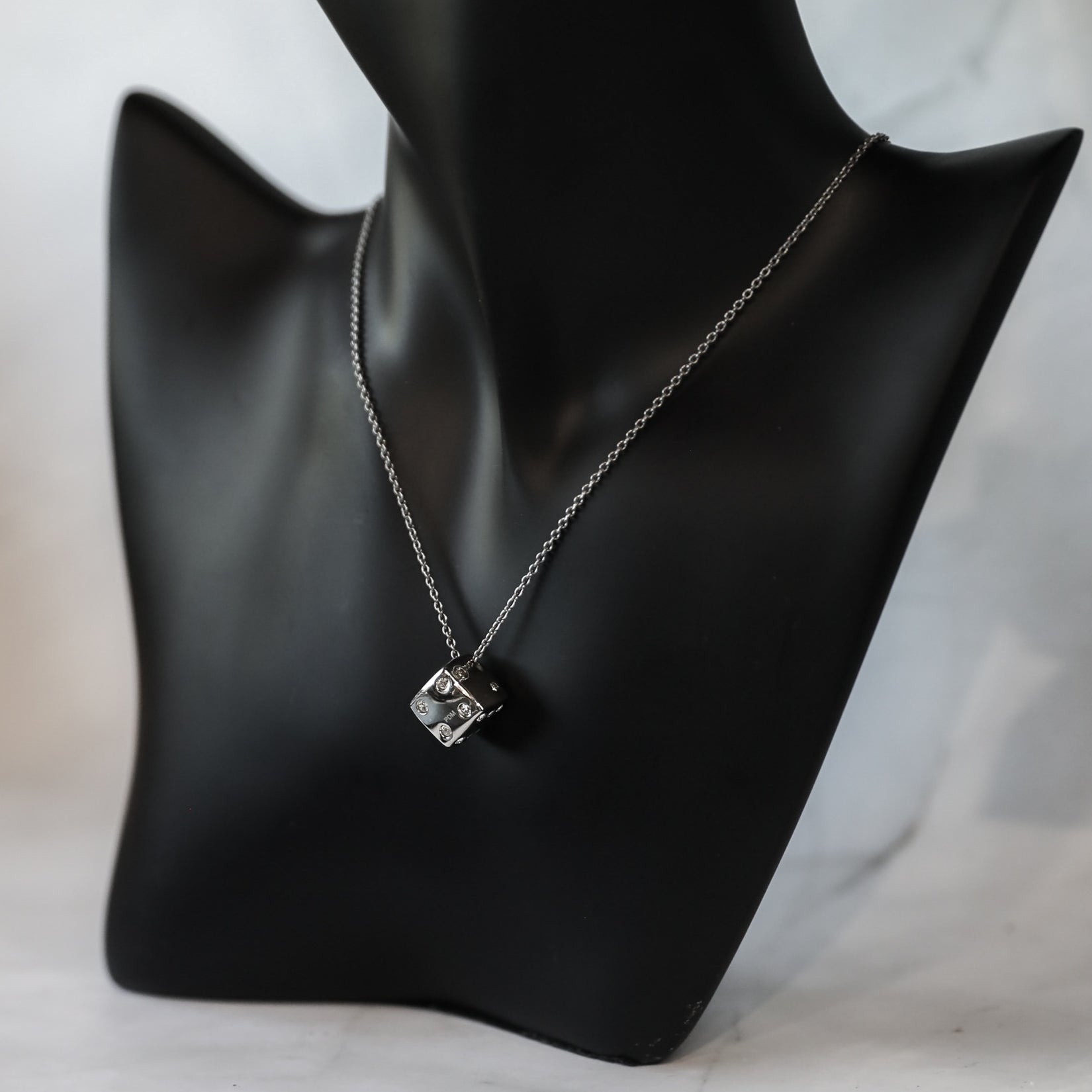 Dice Necklace- Silver