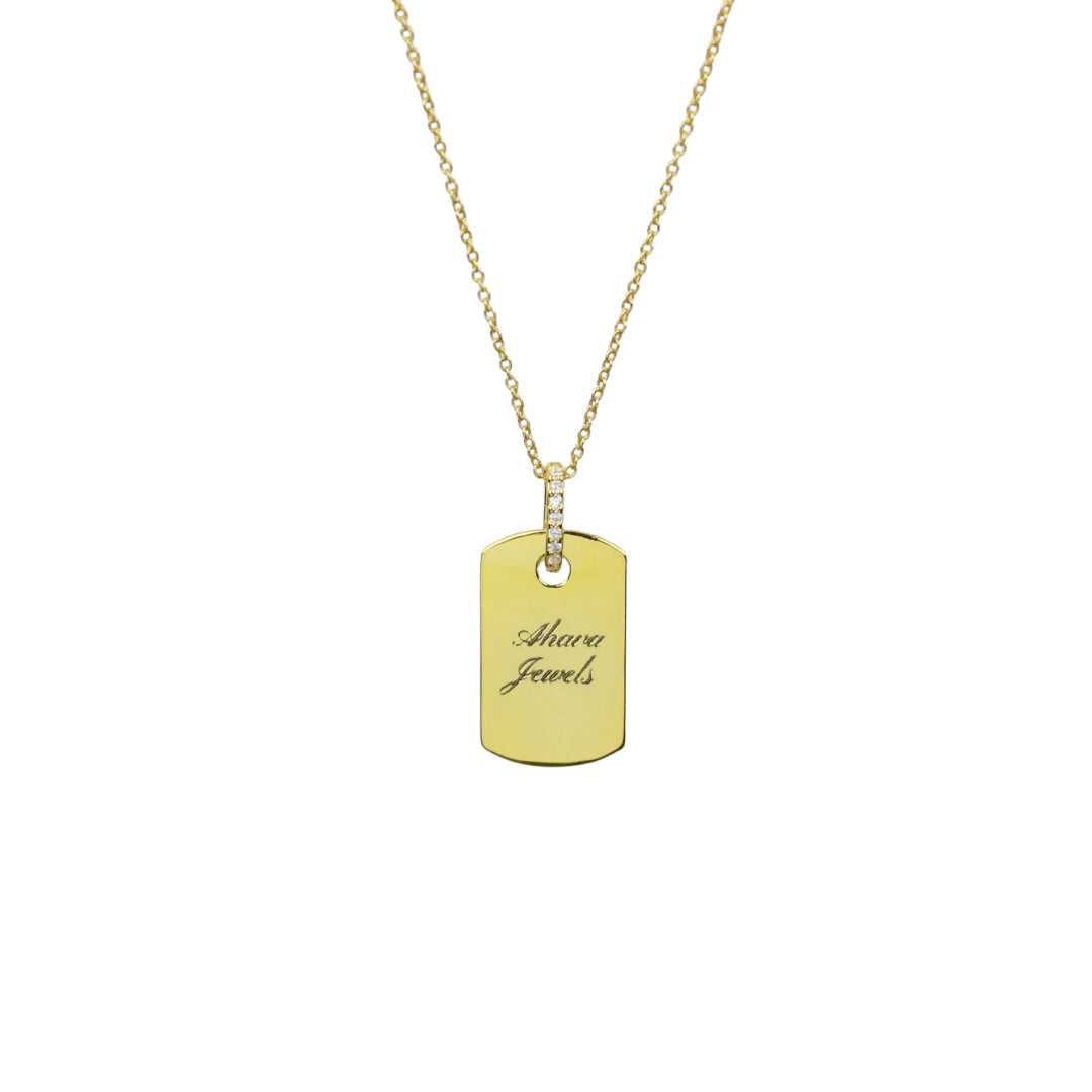 Dog Tag Custom Engraved Necklace